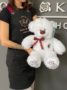 Мягкая игрушка белый медведь 65см