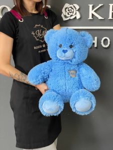 Мягкая игрушка синий медведь 65см