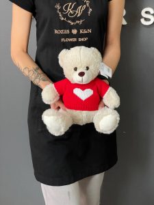 Мягкая игрушка бежевый медвежонок 24см