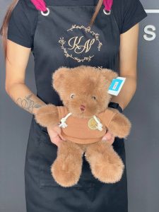 Мягкая игрушка коричневый медвежонок 28см